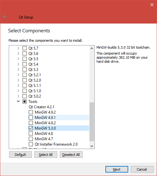 installation qt5 - etape 7