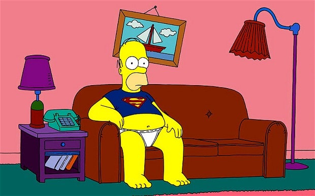 Un sondage a révélé des émissions de télévision comme The Simpsons - célèbre pour la patate de canapé Dad Homer Simpson - pourrait faire croire aux enfants que les papas sont paresseux Un sondage a révélé des émissions de télévision comme The Simpsons - célèbre pour la patate de canapé Dad Homer Simpson - pourrait faire croire aux enfants que les papas sont paresseux