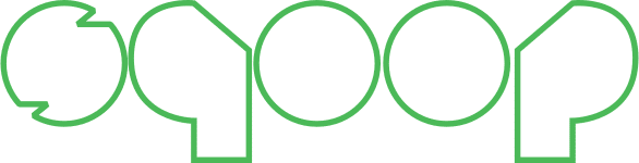Logo vert de Sqoop, un outil Apache pour transférer des données entre des bases de données SQL et Hadoop, avec des lettres stylisées et arrondies.